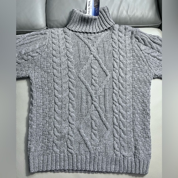 NWT - Aran Mor Ireland Women’s 100% Merino Wool Turtleneck Cable Sweater -Size L - Picture 7 of 12